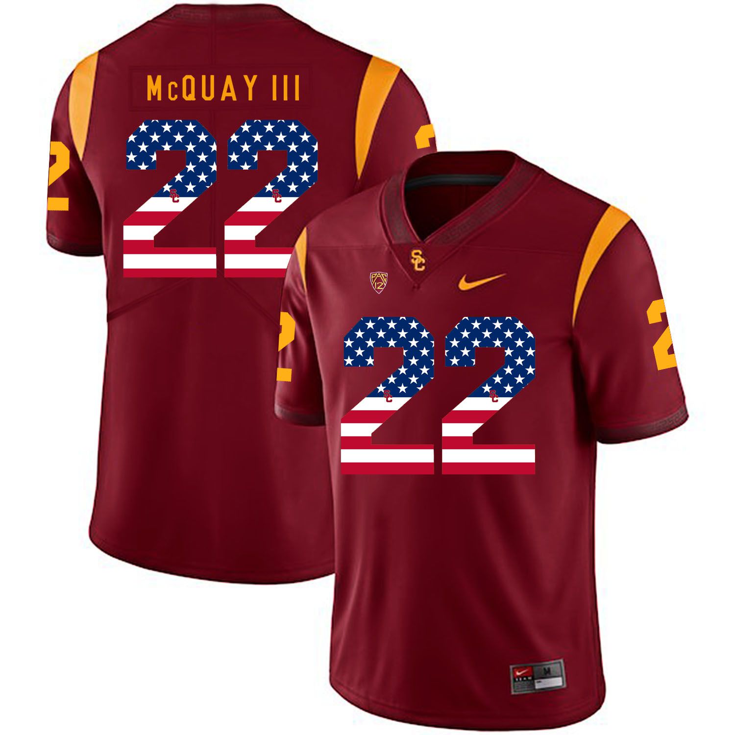 Men USC Trojans 22 Mcquay iii Red Flag Customized NCAA Jerseys